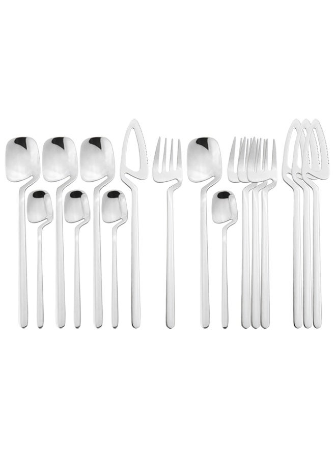 16-Piece Flatware Set Satin Finish For 4 Knives / Forks Spoons Included Dishwasher Safe - Image 1